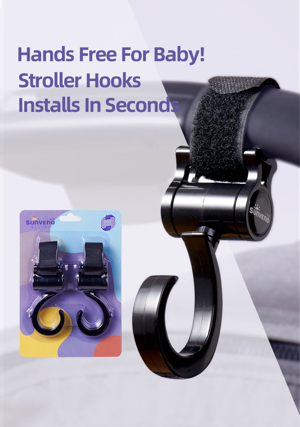 baby stroller hooks Universal Stroller Hooks 2 Pack